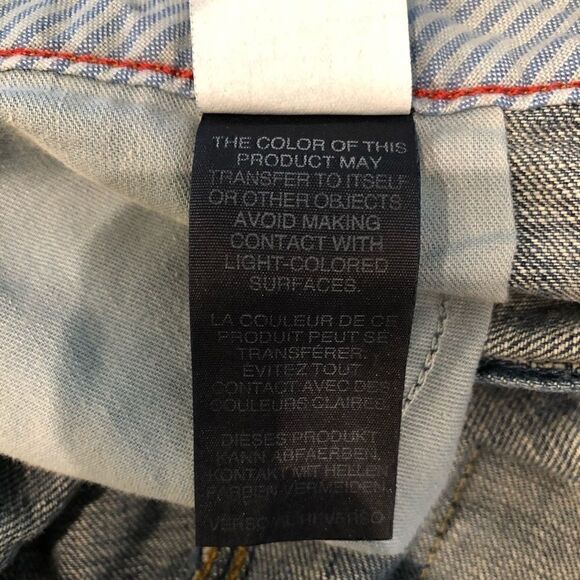 Tommy Hilfiger 10 Blue Denim Roll-up Cuff Cotton Shorts - Picture 7 of 8